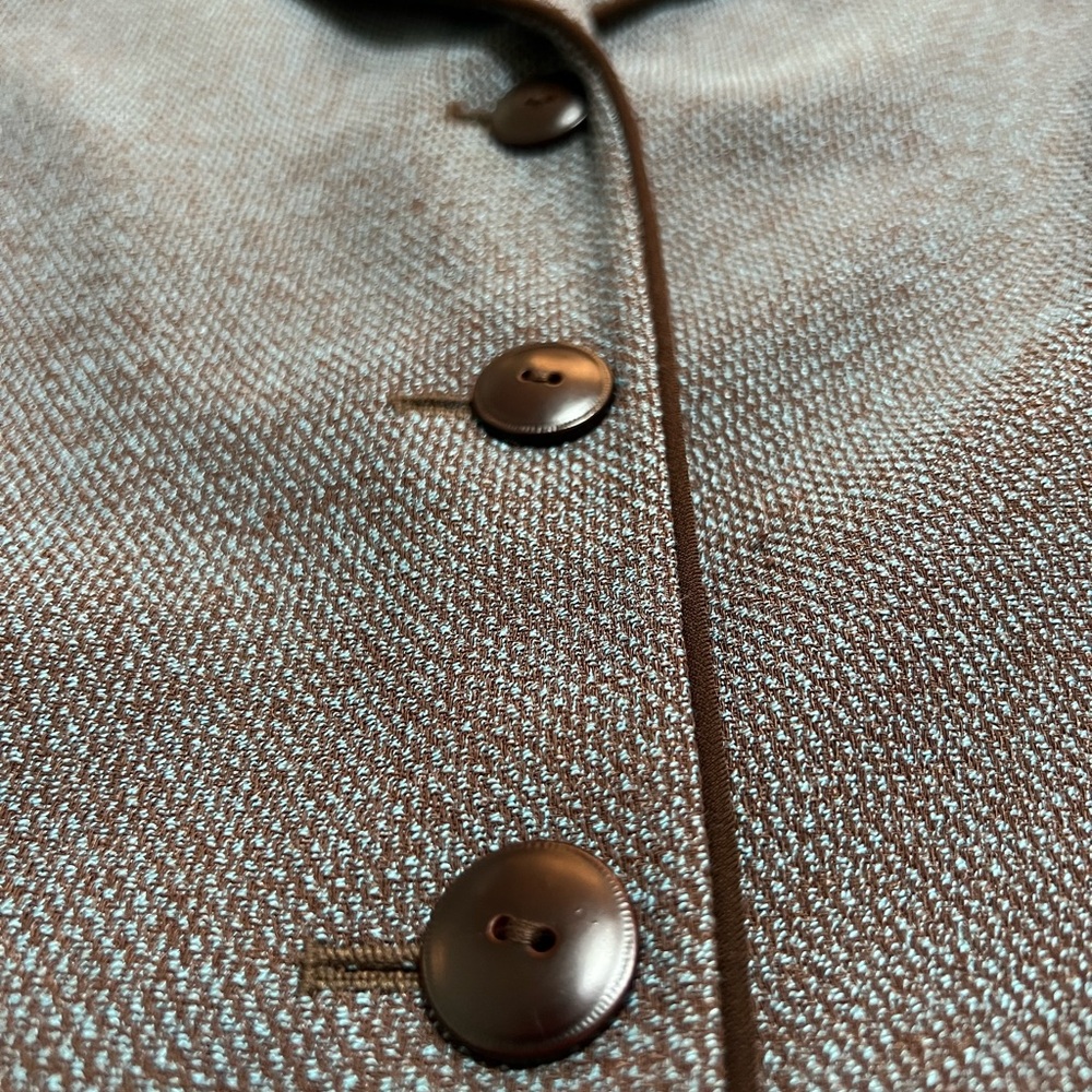 Blue/Brown Le Suit Blazer Jacket - Picture 2 of 4